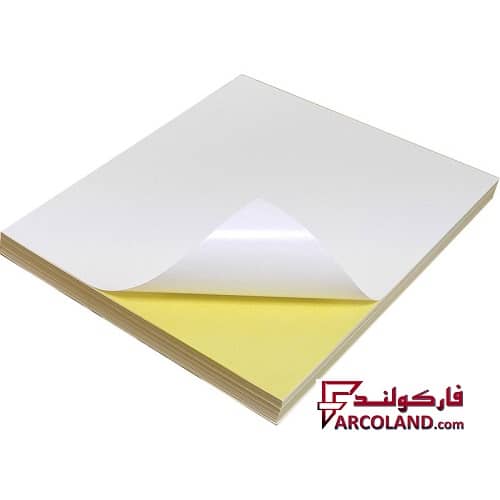 کاغذ پشت چسب دار براق سایز A4 بسته 100 عددی درجه یک