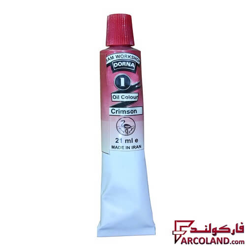 رنگ روغن قرمز تیره درنا شماره 1 حجم 21 میلی لیتر