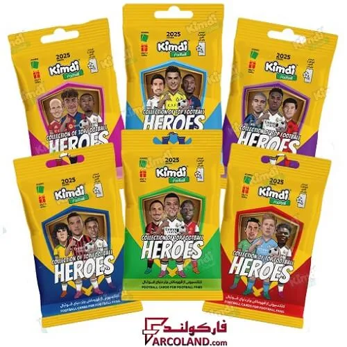 خرید اینترنتی و قیمت کیمدی کارت فوتبال هیرو مدل Heroes 2025 بسته 6 عددی