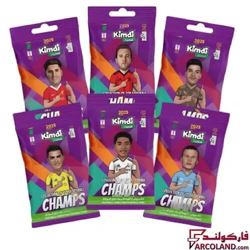 خرید اینترنتی و قیمت کیمدی کارت فوتبال چمپس مدل Champs 2025 بسته 6 عددی