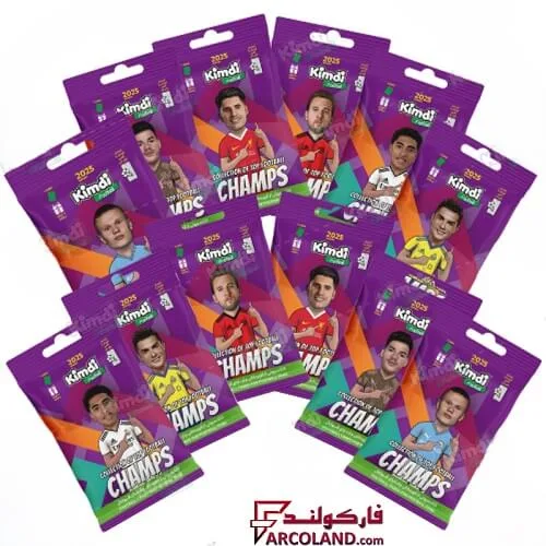 کیمدی کارت فوتبال چمپس مدل Champs 2025 بسته 12 عددی
