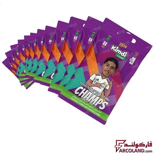 خرید اینترنتی و قیمت کیمدی کارت فوتبال چمپس مدل Champs 2025 بسته 30 عددی