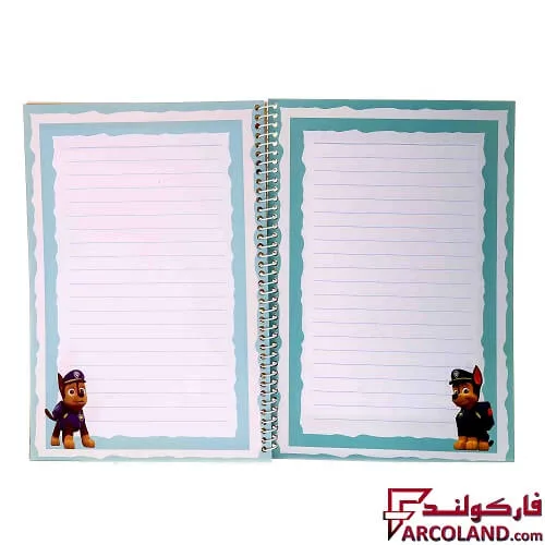 خرید اینترنتی و قیمت دفتر خط دار سیمی حاشیه دار جلد طلقی مدل فانتزی پسرانه (فنری مشق)