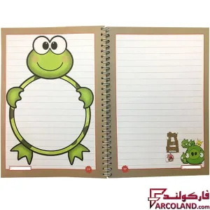 خرید اینترنتی و قیمت دفتر خط دار سیمی 40 برگ حاشیه دار جلد مقوایی مدل فانتزی پسرانه (فنری مشق)
