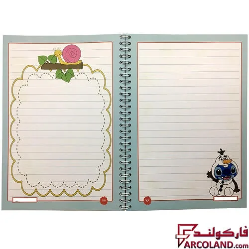 خرید اینترنتی و قیمت دفتر خط دار سیمی 40 برگ حاشیه دار جلد مقوایی مدل فانتزی پسرانه (فنری مشق)