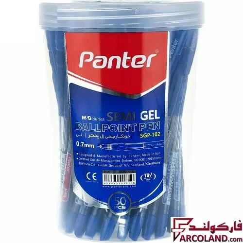 خودکار 0.7 میلی متری پنتر مدل semi gel ballpoint pen کد SGP-102 بسته 50 عددی