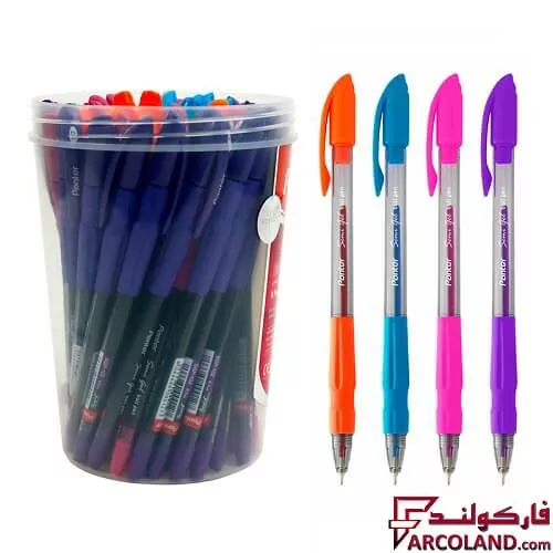 خودکار 4 رنگ 0.7 میلی متری پنتر مدل semi gel ballpoint pen کد SGP-102 بسته 50 عددی
