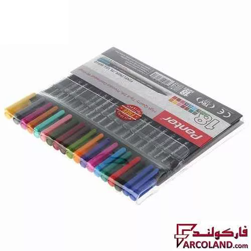 خرید اینترنتی و قیمت روان نویس 18 رنگ 0.4 میلی متری پنتر مدل FL101-WP18
