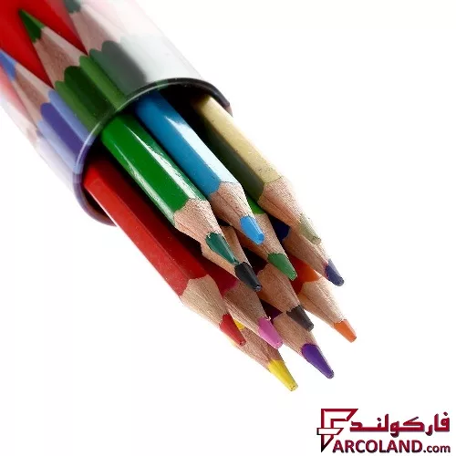 خرید اینترنتی و قیمت مداد رنگی 12 رنگ پنتر جعبه استوانه ای کد RCP103