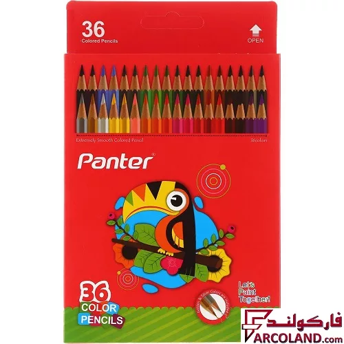 مداد رنگی 36 رنگ پنتر جعبه مقوایی کد PCP103