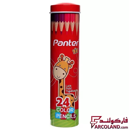 مداد رنگی 24 رنگ پنتر جعبه استوانه ای کد RCP103