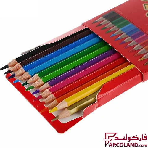 خرید اینترنتی و قیمت مداد رنگی 12 رنگ پنتر جعبه مقوایی کد PCP103