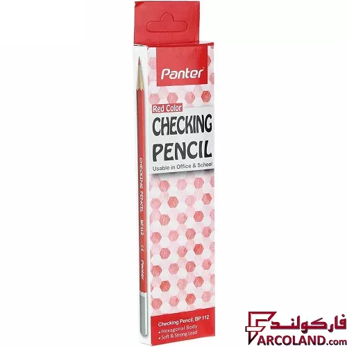 مداد قرمز پنتر مدل BP112 سری Checking بسته 12 عددی