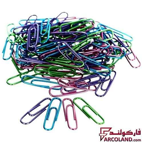 خرید اینترنتی و قیمت گیره کاغذ رنگی پنتر مدل متالیک کد PC103 بسته 100 عددی