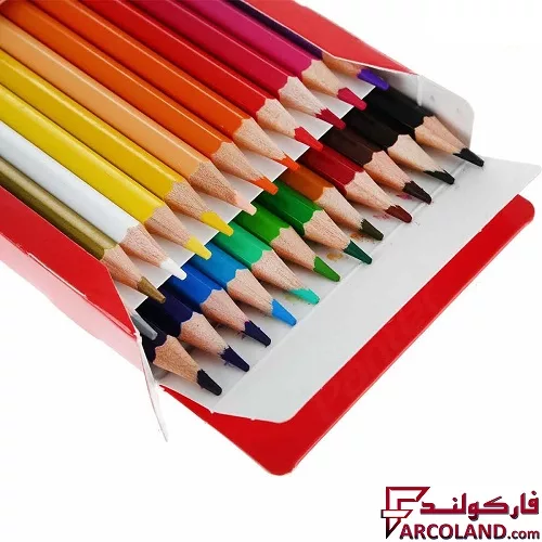 خرید اینترنتی و قیمت مداد رنگی 24 رنگ پنتر جعبه مقوایی کد PCP103