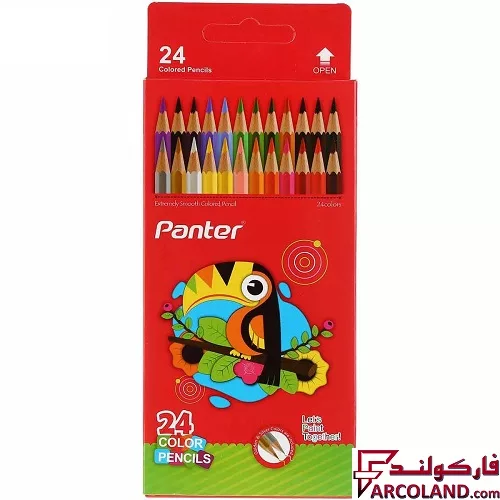 مداد رنگی 24 رنگ پنتر جعبه مقوایی کد PCP103