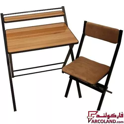 ست میز تحریر و صندلی پارچه ای مدل تاشو دانشجویی کد 51
