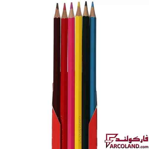 خرید اینترنتی و قیمت مداد رنگی 6 رنگ پنتر جعبه مقوایی کد PCP103