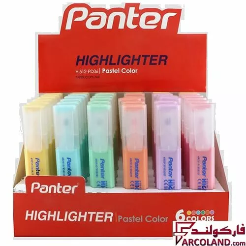 ماژیک علامت گذار پاستیلی پنتر مدل Pastel کد H512 بسته 36 عددی