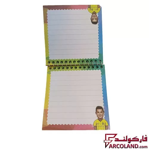 خرید اینترنتی و قیمت دفترچه یادداشت طرح بازیکنان فوتبال کیمدی
