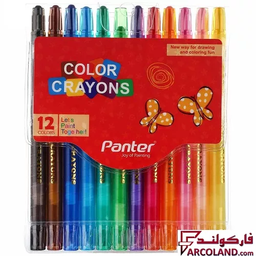 مداد شمعی 12 رنگ پنتر مدل RC101