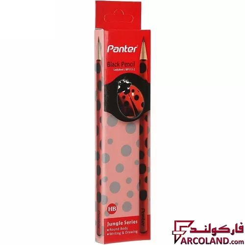 خرید اینترنتی و قیمت مداد پنتر مدل BP114 طرح Ladybird سری Jungle بسته 12 عددی