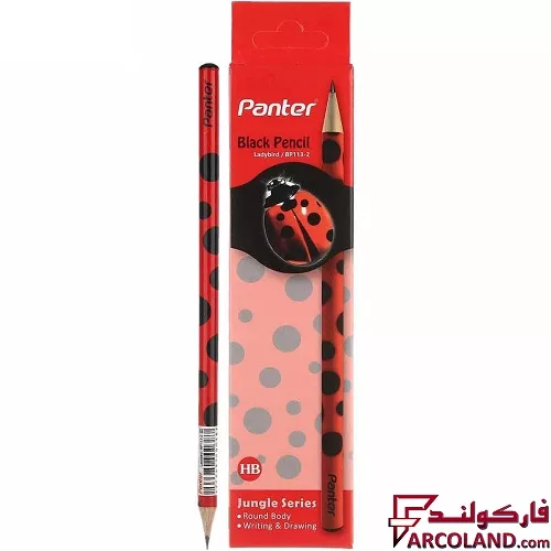 مداد پنتر مدل BP113 طرح Ladybird سری Jungle بسته 12 عددی