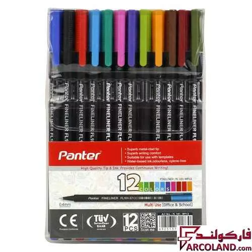 روان نویس 12 رنگ 0.4 میلی متری پنتر مدل FL101-WP12