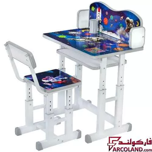 ست میز تحریر و صندلی پیچی طرح فضانورد کد 5