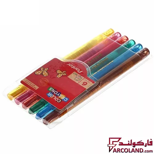خرید اینترنتی و قیمت مداد شمعی 6 رنگ پنتر مدل RC101