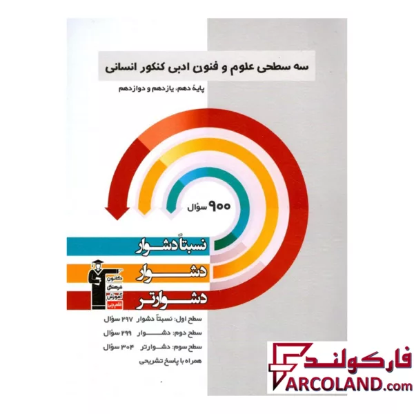 کتاب سه سطحی علوم و فنون ادبی جامع کنکور انسانی قلم چی