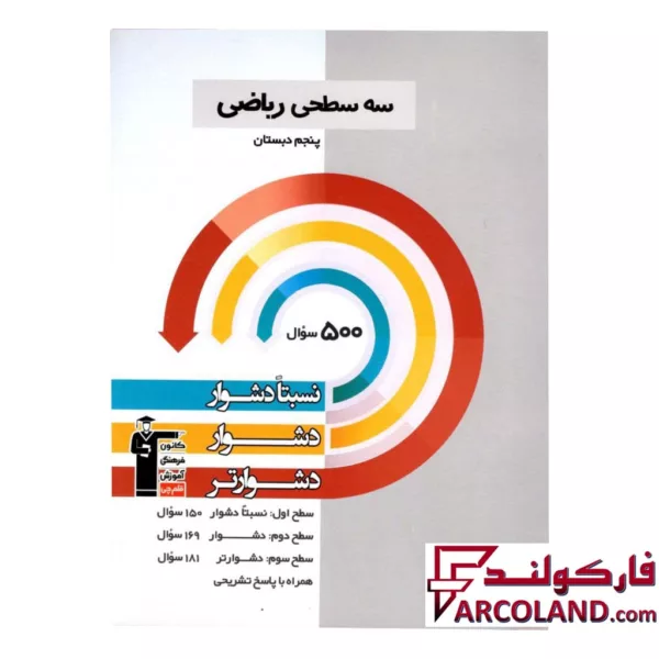 کتاب سه سطحی ریاضی پنجم دبستان قلم چی