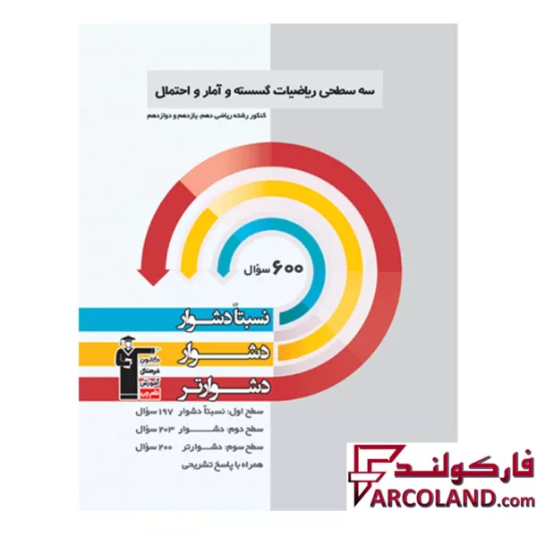 کتاب سه سطحی ریاضیات گسسته و آمار و احتمال قلم چی