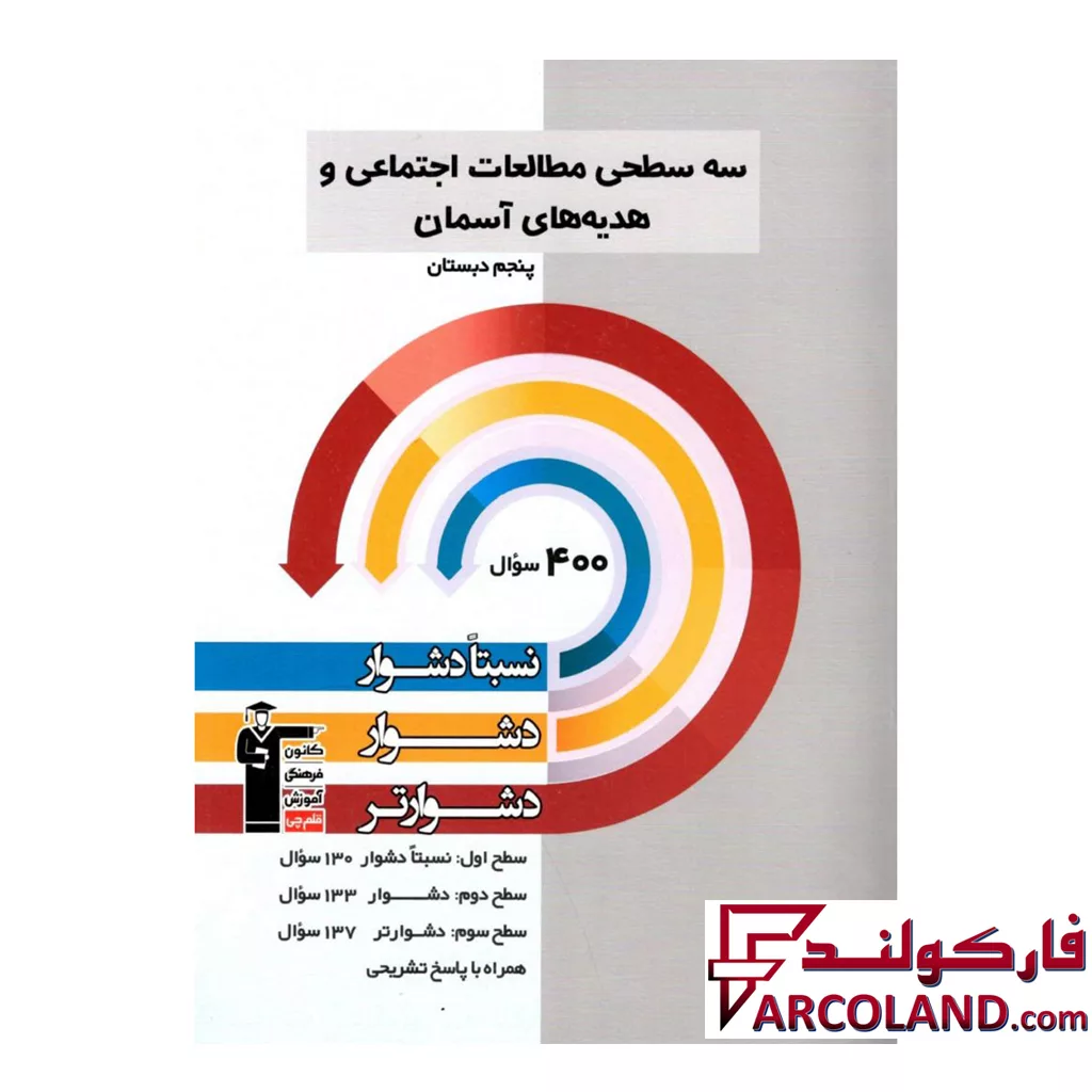 کتاب سه سطحی مطالعات اجتماعی و هدیه های آسمانی پنجم دبستان قلم چی
