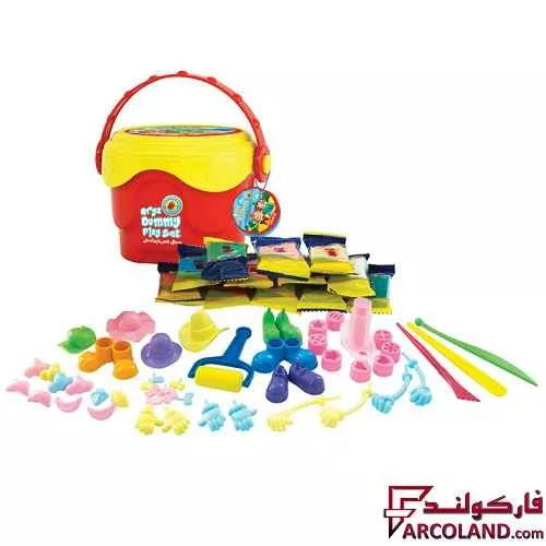 خرید اینترنتی و قیمت خمیر بازی سطلی 14 رنگ آریا مدل Arya 1027