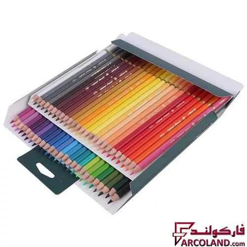 خرید اینترنتی و قیمت مداد رنگی 50 رنگ آریا جعبه مقوایی مدل Artist 3604