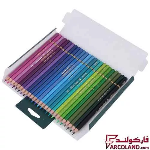 خرید اینترنتی و قیمت مداد رنگی 50 رنگ آریا جعبه مقوایی مدل Artist 3604