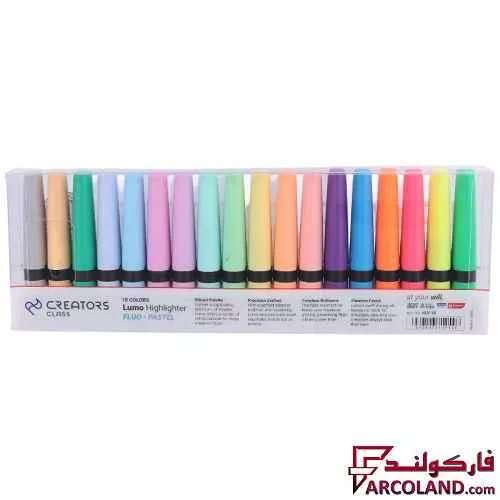 خرید اینترنتی و قیمت ماژیک هایلایتر کریتورز کلاس Creators Class Lumo HLV-18 بسته 18 عددی