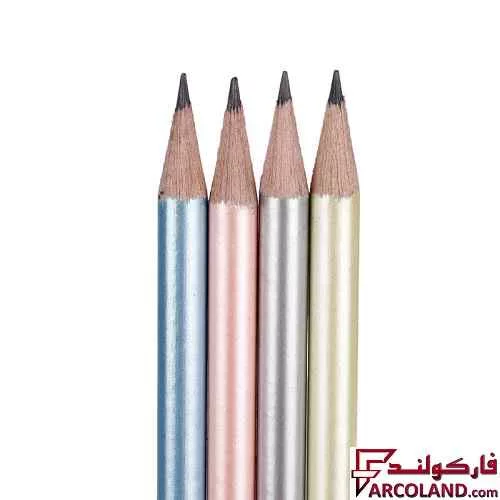 خرید اینترنتی و قیمت مداد مشکی آریا طرح متالیک Arya 3006 بسته 72 عددی