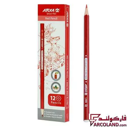 مداد قرمز آریا Arya 3002 بسته 12 عددی