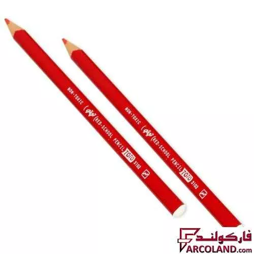 خرید اینترنتی و قیمت مداد قرمز توتو مدل Toto 2052 بسته 12 عددی
