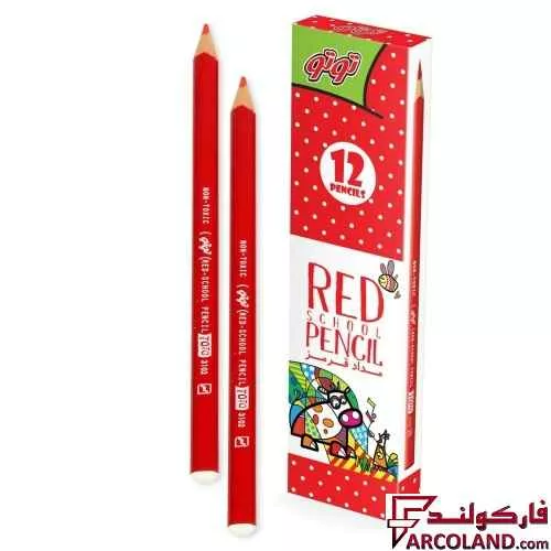 مداد قرمز توتو مدل Toto 2052 بسته 12 عددی