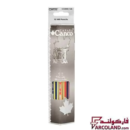 مداد مشکی کنکو طرح مثلثی پاک کن دار مدل Art Fantasia بسته 12 عددی