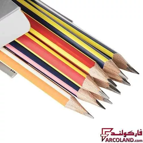 خرید اینترنتی و قیمت مداد مشکی کنکو طرح مثلثی پاک کن دار مدل Art Fantasia بسته 12 عددی