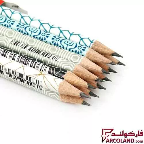 خرید اینترنتی و قیمت مداد مشکی طرح دار آریا مدل Arya 3044 بسته 12 عددی