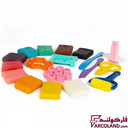 خرید اینترنتی و قیمت خمیر بازی سطلی 10 رنگ آریا مدل Arya 1065