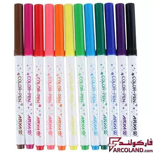 خرید اینترنتی و قیمت ماژیک نقاشی 12 رنگ آریا مدل Arya 9081