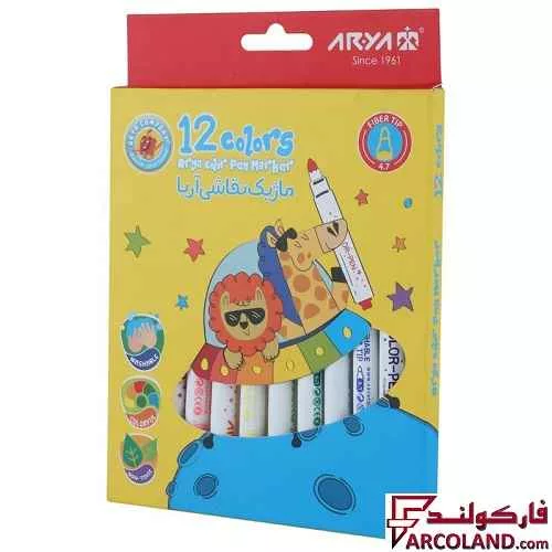 ماژیک نقاشی 12 رنگ آریا مدل Arya 9081