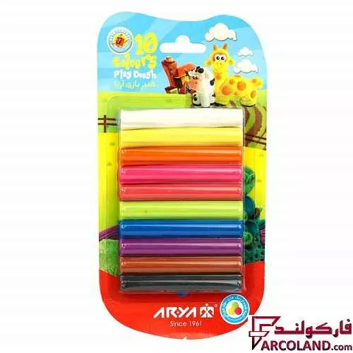 خمیر بازی 10 رنگ وکیومی آریا مدل Arya 1021
