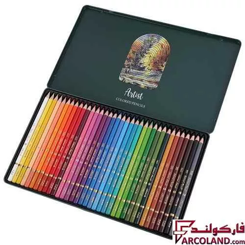 خرید اینترنتی و قیمت مداد رنگی 36 رنگ آریا جعبه فلزی مدل Artist 3903